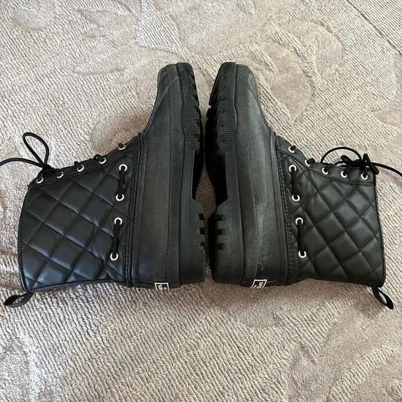 SPERRY Black QUILT DUCK BOOTS WOMEN'S Sz 8 Waterproof Rubber Winter Warm - Picture 4 of 11